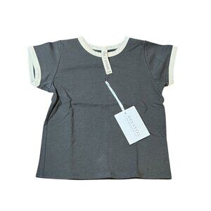 NWT Gus + Steel Charcoal Ringer Tee 18-24 months